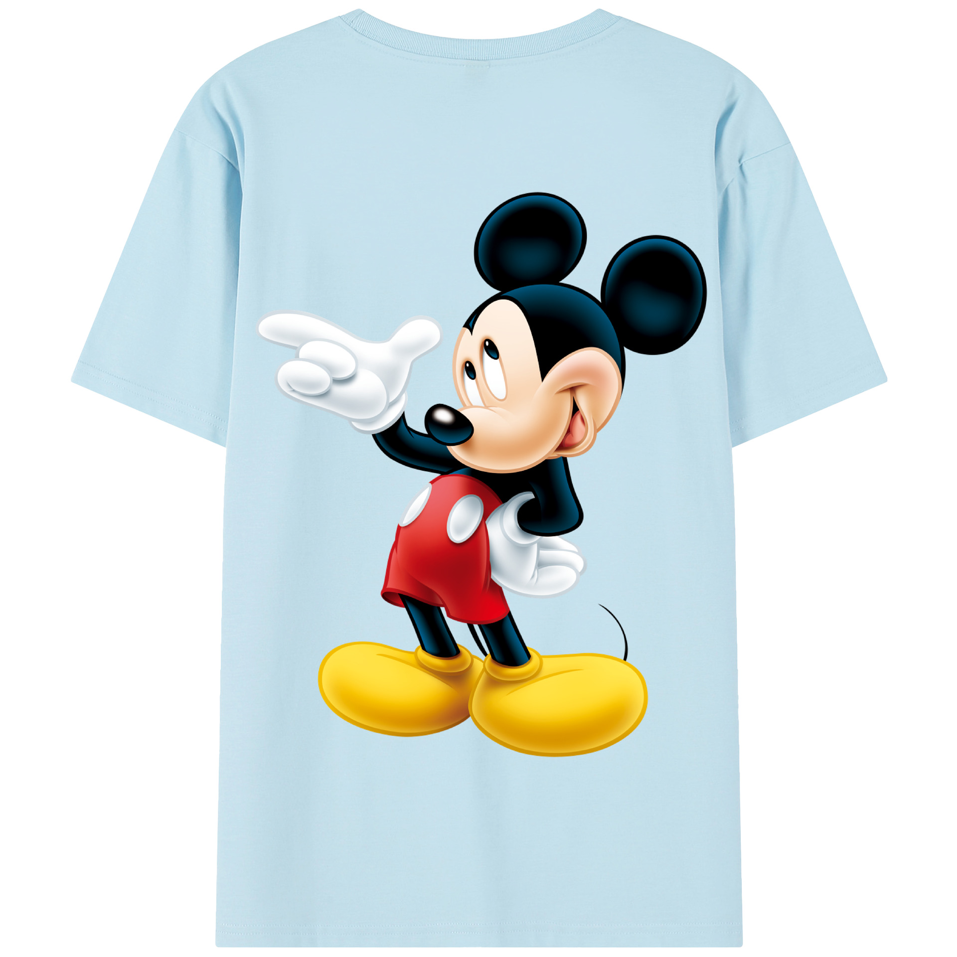（画像用） ミッキーマウス Mickey Mouse 綿100％半袖Tシャツ（背面プリント）